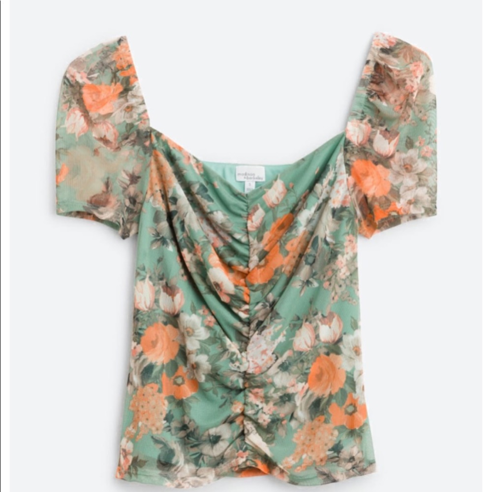 Ruched floral top